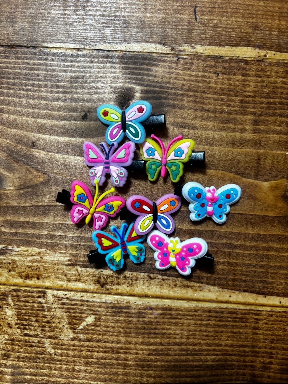 Colorful Butterfly Kids Hair Clips Set - Multicolor